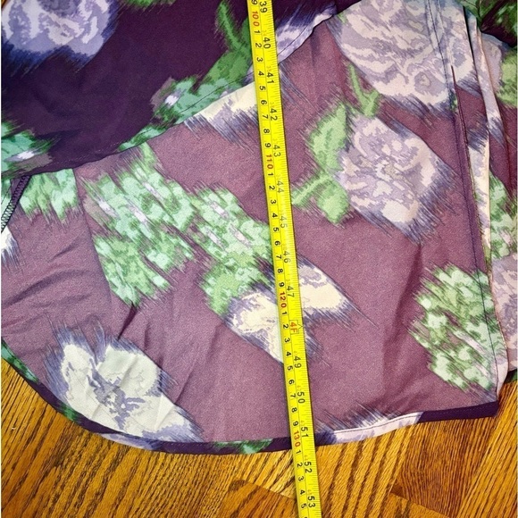 NWT Floral Dress Medium by A New Day Rich Purple Abstract Floral Hi-Low Ruched - Picture 16 of 16
